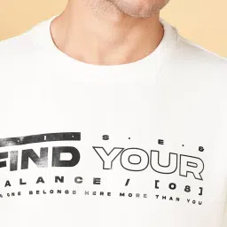 YU by Pantaloons Orange & White Cotton Regular Fit Printed Sweatshirt image 5