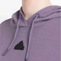 adidas Purple Cotton Striped Hoodie image 5