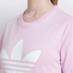 Adidas Originals Pink Cotton Printed T-Shirt image 5