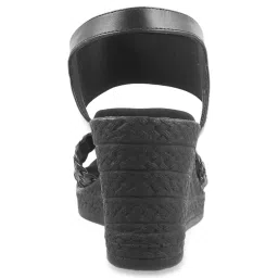 Metro Women's Black Ankle Strap Wedges image 5