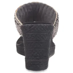 Mochi Women's Gun Metal T-Strap Wedges image 5