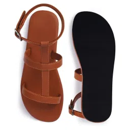 planet paaduks Paaduks Women's Tan Ankle Strap Sandals image 5