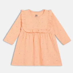 Miniklub Girls Multicolor Knitted Regular Fit Printed Dress - Pack of 2 image 3