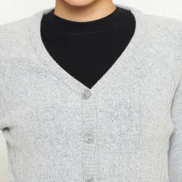 Duke Grey Textured Cardigan image 5