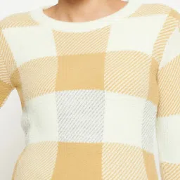 Duke Mustard & White Checks Pullover image 5