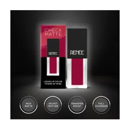 Renee Check Matte Mini Liquid Lipstick Tower of Wine - 2.5 ml image 4