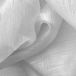 SPACES DRAPE STORY Elegent Self White Polyester 9 ft Long Door Curtains - Set of 2 image 5