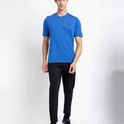 Adidas Blue Cotton Regular Fit Sports T-Shirt image 4