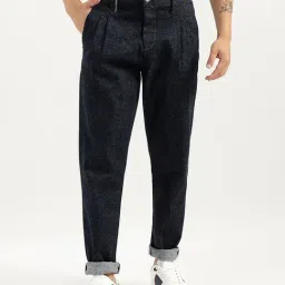 United Colors of Benetton Dark Blue Relaxed Fit Lightly Washed Jeans-picture-23