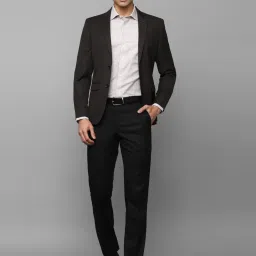 Louis Philippe Black Slim Fit Checks Blazer image 5