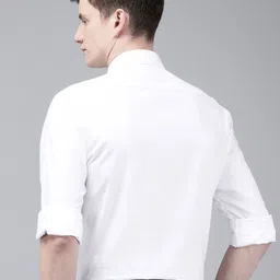 Arrow Men Manhattan Slim Fit Opaque Self Design Textured Formal Shirt image 4