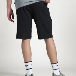 Puma Black Cotton Regular Fit Sports Shorts image 2