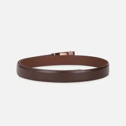 Van Heusen Brown Leather Solid Waist Belt image 2