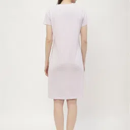 MADAME M Secret Mauve Cotton Graphic Print Night Dress image 2