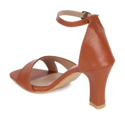 Iconics Women's Tan Ankle Strap Sandals image 5