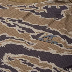 Alcis Men Olive Green & Black Printed Round Neck Training T-shirt image 2