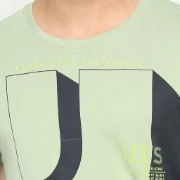 UnderJeans by Spykar Pista Regular Fit Printed T-Shirt image 5