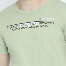 UnderJeans by Spykar Pista Regular Fit Printed T-Shirt image 5