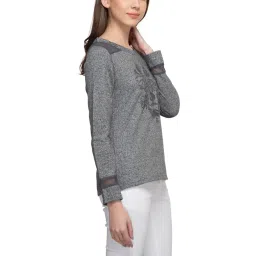 Marie Claire Grey Embroidered Pullover image 3