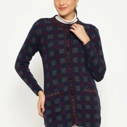 Duke Navy Checks Cardigan-image-57