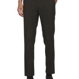 Arrow New York Black Regular Fit Trousers-picture-28