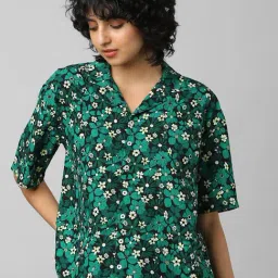 Only Green Floral Print Shirt-image-52
