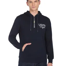 U.S. Polo Assn. Denim Co. Navy Cotton Regular Fit Hooded Sweatshirt-picture-19