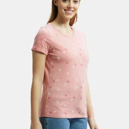 Jockey Pink Cotton Printed Sports T-Shirt image 2