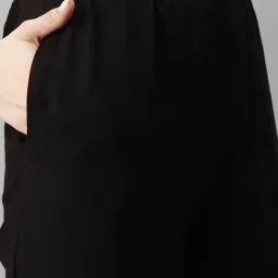 Kryptic Black Flared Fit Mid Rise Pants image 5