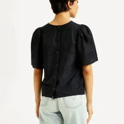 Levi's Women's Floral Black Round Neck Top image 2