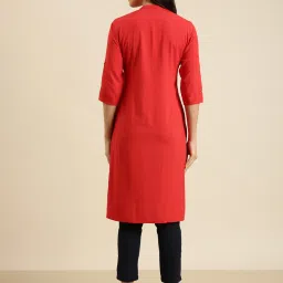 showoffff SHOWOFF Red Regular Fit Kurta image 2