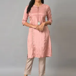 Aurelia Pink Straight Kurta image 1