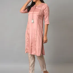 Aurelia Pink Straight Kurta image 3
