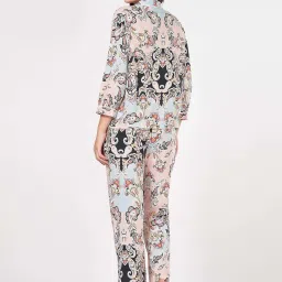 Dreamz By Pantaloons Rose Quartz Relaxed Fit Printed Sleepwear Set image 2