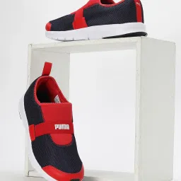 Puma Kids Flex JR V1 Peacoat Blue & High Risk Red Casual Slip-Ons image 5
