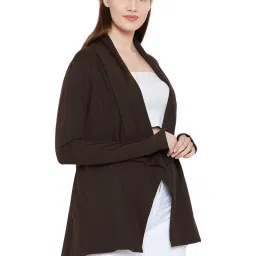 Hypernation Brown Cotton Shrug image 3