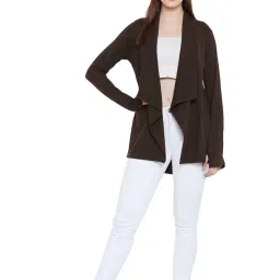 Hypernation Brown Cotton Shrug image 4
