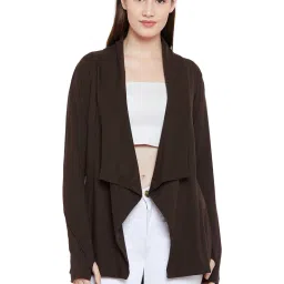 Hypernation Brown Cotton Shrug image 1