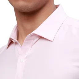 Park Avenue Orange Cotton Slim Fit Self Pattern Shirt image 5