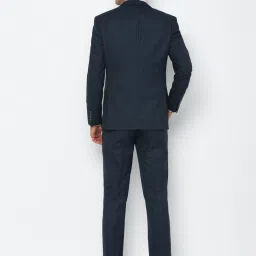 Louis Philippe Gods & Kings Navy Slim Fit Checks Three Piece Suit image 2