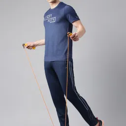 ALCIS Navy Printed Anti-Static Drytech+ Slim Fit Training T-Shirt image 5