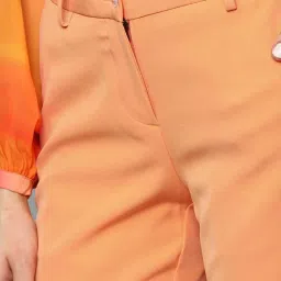 Allen Solly Peach Mid Rise Trousers image 5