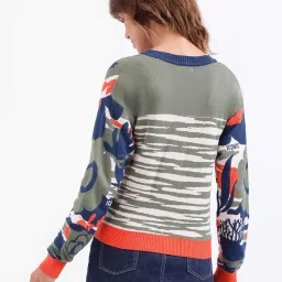 Iconic Multicolored Cotton Printed Cardigan image 2