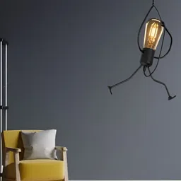 KINIS Black & Brown Metal Ceiling Lamp image 4