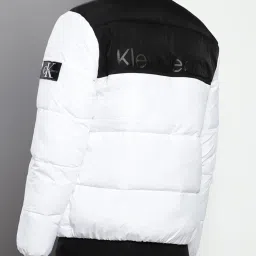Calvin Klein Bright White Regular Fit Colour Block Puffer Jacket image 2