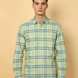 Wrangler Green Regular Fit Check Shirt-picture-14