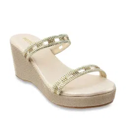 Metro Women's Gold Casual Wedges-image-9