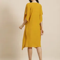 Qurvii Yellow Midi Shift Dress image 2