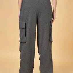 Ajile by Pantaloons Grey Cotton Parachute Pants image 2