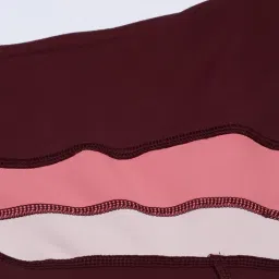 Enamor Maroon Color-Block Sports Leggings image 5